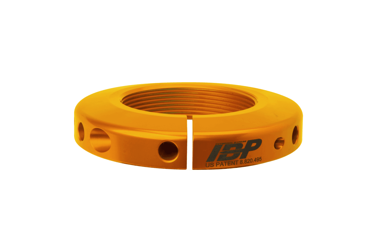3.0 PR Coil Adjusting Nut Gold Ano IBP Logo, 3.750 SPR 33008-002