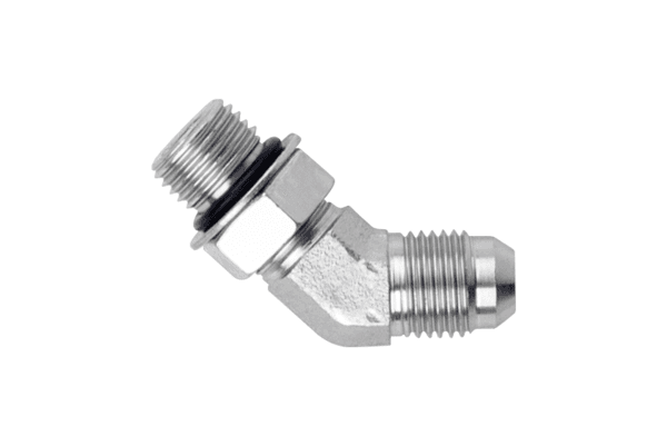 HOSE FITTING O-RING BOSS 45 -06 ORB to -06 FLARE H14031